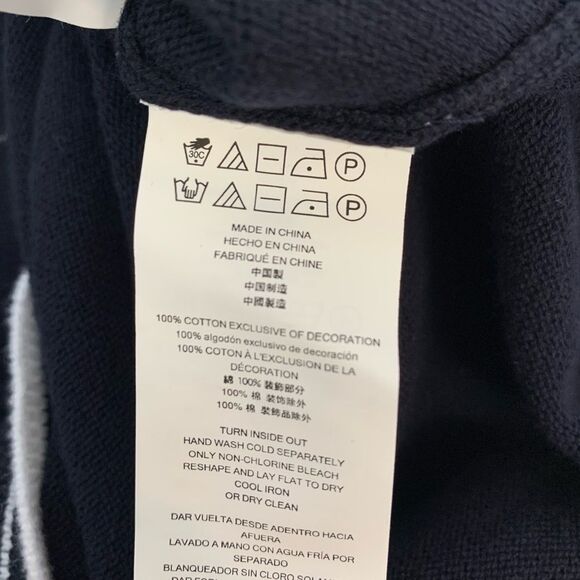 Michael Kors 100% Cotton Midnight Blue Fine Knit Crew Neck Pullover Sweater NWT - Picture 5 of 5